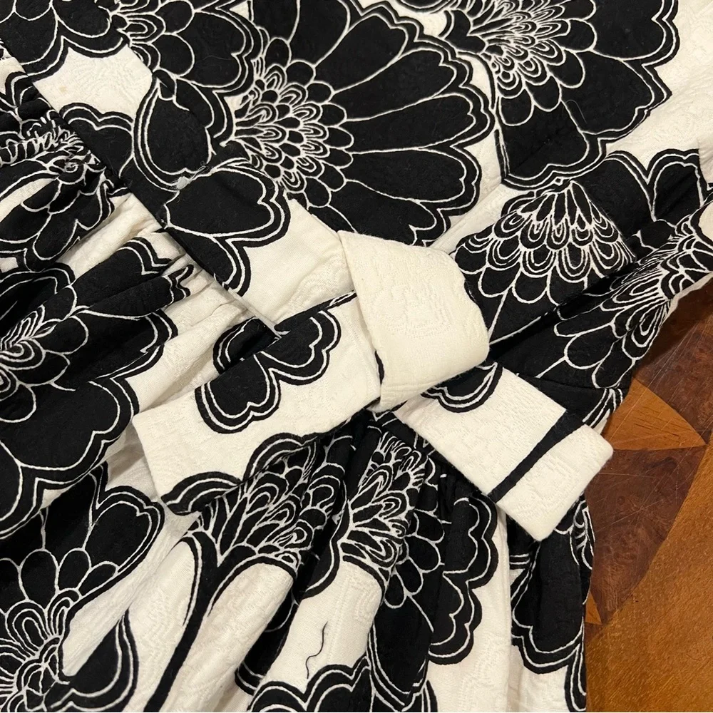 Kate Spade x Florence Broadhurst Cameo Party Dress Japanese Floral 4 Black/White